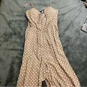 Pink Floral Long Romper